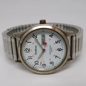 Armitron 20/2937 Silver Tone Quartz Analog Men's Watch Sz. 7" New Battery - Picture 1 of 10