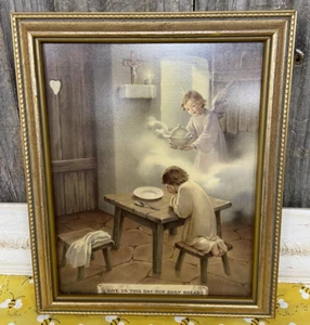 Danos este día nuestro pan diario 11 1/2" X 9 1/2" IMPRESIÓN ARTÍSTICA ENMARCADA De colección - Imagen 1 de 8