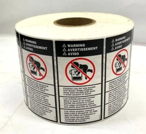 ADVERTENCIA Tri Tingual Negro 51-cwl 100 negro - Imagen 1 de 2