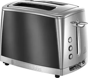 Russell Hobbs 23221 Luna 2 Slice Toaster Lift And Look 1500W - Moonlight Grey - Picture 1 of 6