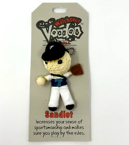 New Watchover Voodoo Doll Sandlot Keychain Yarn Ball Head + Cap 3" New on Card - Picture 1 of 6