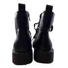 Madden Girl, Gwinn, Women's size 6.5 M Black Combat Boots, boho dark academia