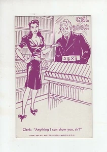 1948 riskanter Witz Cartoon Gag Geschenkkarte hergestellt von Exhibit Supply Co Chicago - #3 - Bild 1 von 1