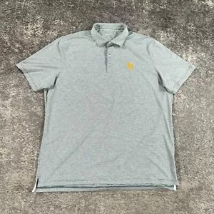 Baylor Bears Polo Shirt Mens XXL Green Striped Johnnie O Logo Performance Golf - Picture 1 of 13