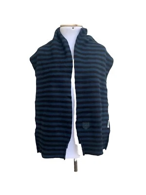 KENZO PARIS полоски TIGER логотип черный прямоугольник шерсти шарф 64/11 в #A3 - Изображение 1 из 4