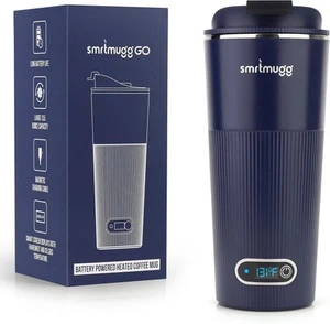 GO Heated Coffee Mug, Travel 13.5 OZ. Smart oz, Navy Blue - Picture 1 of 7