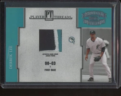 Derrek Lee 2004 Donruss Throwback Threads #PT-20 Player Threads Game Worn /25 - Image 1 of 3