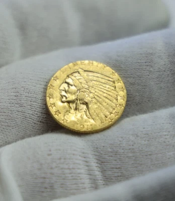 1911 US $5 Indian Gold Piece Half Eagle AU - Image 1 of 2