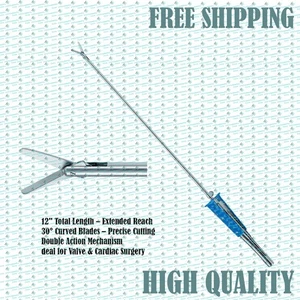 Valve XS Scissors 30° Curved Double Action | 12" Cardiac VATS Surgical Tool - Picture 1 of 4