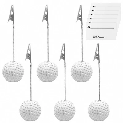 6 Pcs Golf Ball Clip Card Stand Holder Memo Clip for Home Office Desk Table - Image 1 of 4