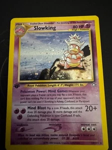 2000 Pokemon 1st EDITION Slowking HOLO Swirl Rare!! 14/111 Neo Genesis - Picture 1 of 11
