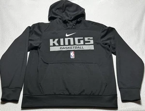 Sacramento Kings Basketball Nike Dri Fit Hoodie Black NBA Logo Men’s Size Small - Picture 1 of 10