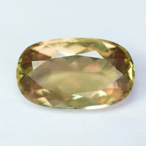 5.15Ct ICA Certified Beautiful Oval 100% Natural Olive Green to Red Diaspore - Picture 1 of 8