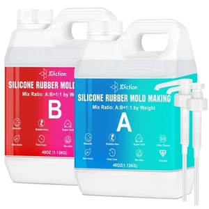 JDiction Silicone Mold Making Kit, 5lb(80oz) Super Elastic Liquid Silicone fo... - Picture 1 of 7