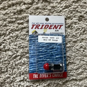 Trident Mini Pressure Gauge 5000 PSI 7 16 Thread Pony Bottle Scuba HP Compact - Picture 1 of 1