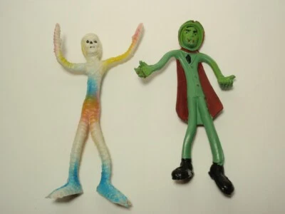 Lote 2 Figuras Flexibles Flexibles de Goma de Halloween: Momia y Drácula Foto 1 de 4