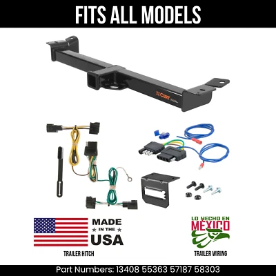 For 98-06 Jeep Wrangler Trailer Hitch + 5Pin Wiring Fits All Models Curt Tow Kit Foto 1 de 4