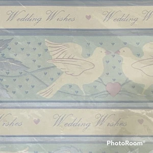 Vintage Artfaire Gift Wrap Paper Wedding 2 Sheets Doves Flowers Hearts - Picture 1 of 4