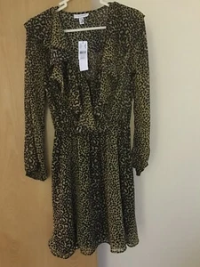 NEW SIZE 6 LEOPARD PRINT LONG SLEEVE DRESS BY TOPSHOP - Picture 1 of 5