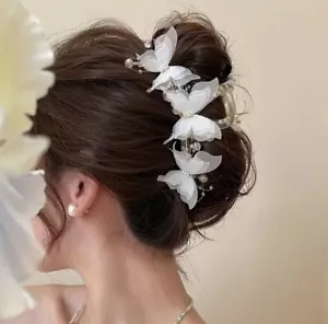 💜Women Hair Claw Girls Hair Clips LG Butterfly Hair Clamp Wedding Hair Accessor - Picture 1 of 8