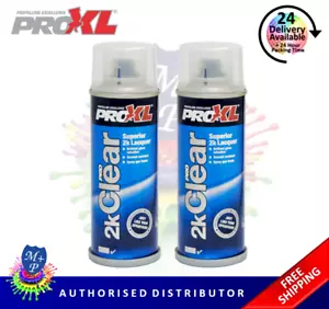 ProXL 2 x 2K Clear Lacquer 200ml Aerosol, Motorcycle & Cars, Petrol Resistant - Picture 1 of 7