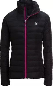Spyder Women's Prymo Down Ski Authentic Jacket Black Violet Size Small - Picture 1 of 2