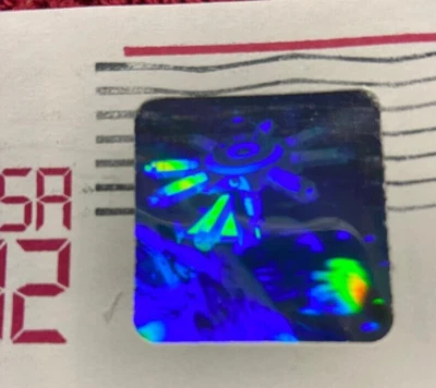 Hologram Stamp 32 Cents Holographic Stamp cut from Envelope Beautiful (.0923) - Image 1 of 3