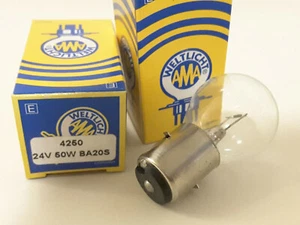 4 Stück *** 24V 50W Ba20s Glühbirne Birne Birnchen Bulb Lightbulb 24Volt 50Watt - Picture 1 of 1