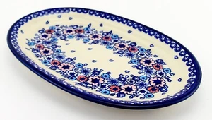 Polish Pottery 12" long Oval Platter by Zaklady Boleslawiec Poland - Picture 1 of 3