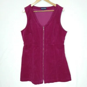 Princess Highway Women's Dress Cord Pinafore Size 18 Fuschia Corduroy Pinafore - Picture 1 of 8