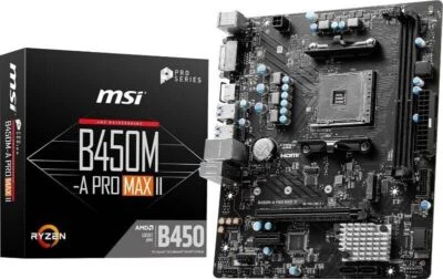 MSI B450M-A PRO MAX II Motherboard - B450/AM4/DDR4/MATX - Image 1 of 3