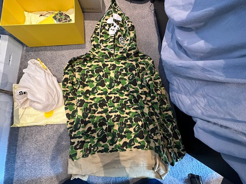 A BATHING APE (BAPE) BAPE ABC Felpa con cappuccio mimetica 2a scimmia cotone jersey GRANDE