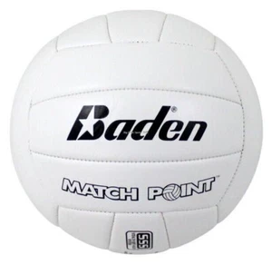 Baden Synthetic Leather Soft Match Point Cushioned Volleyball White BVSL14-700 - Picture 1 of 1