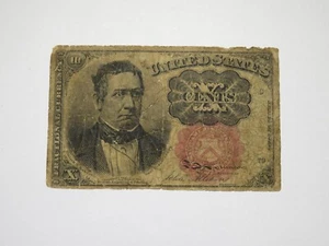1874 $.10 Fifth Issue Fractional Currency Obsolete Bank Note Bill USA 5th Issue - Picture 1 of 2