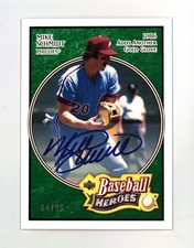 2005 Upper Deck Baseball Heroes Autograph Mike Schmidt #42 Emerald #64/99