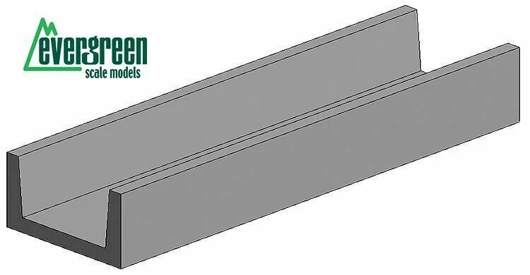 Evergreen Scale Models Models U-Profil, 35 cm 4,0 x 1,4 mm 4 Stück 265
