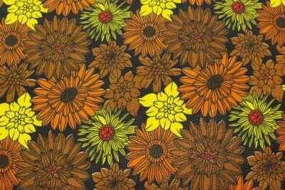 African Flowers Print Fabric 4 yards - Image 1 of 2