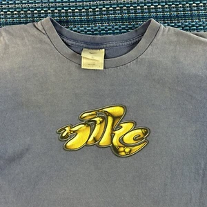 VTG Nike Shirt Mens Large Blue READ Futuristic Emblem RARE #6660 - Picture 1 of 15