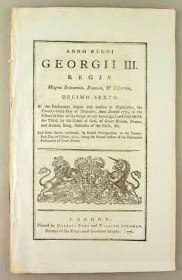 George III: Anno Regni Georgii Regis Magnae... 1776 - Image 1 of 4