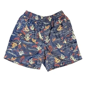 Tori Richard Hawaiian Swim Trunks Medium Mens Blue Fish Resort Beach Vacation - Picture 1 of 8