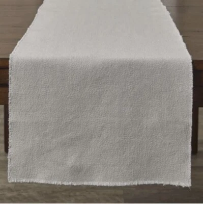 Modern Basics Cream Table Runner 15X72 Pebble  by Park Designs - Image 1 of 3