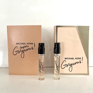 Set/2 Michael Kors Gorgeous & Super Gorgeous Eau de Parfum Spray SAMPLE .05oz ea - Picture 1 of 1
