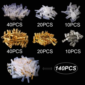 140× Motorrad Auto 4,0 mm Doppel Buchse Stecker Kugel Draht Stecker Klemmen Set - Bild 1 von 13