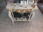 Console Table Theshold Wooden Classic Crackle And Leaf Gold Baroque L95 H93 H 35
