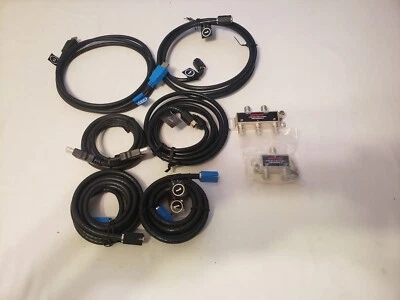 6 NEW CABLES; 2 WAY SPLITTER AND 4 WAY SPLITTER BUNDLE AND SAVE -FREE SHIPPING! - Image 1 of 4