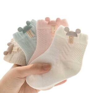 4 Pairs Organic Cotton Mesh Breathable Baby Socks