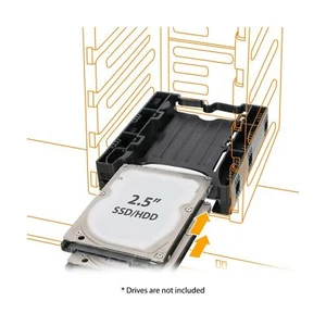 ICY DOCK Dual Tool-Less 2.5-3.5 HDD Drive Bay SSD Mounting Bracket Kit Adapter - Picture 1 of 7