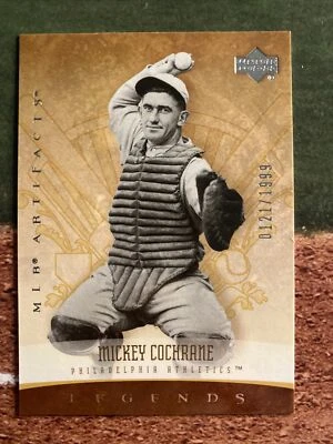 2005 Upper Deck Artifacts Legends #/1999    # 180 Mickey Cochrane Athletics - Image 1 of 2