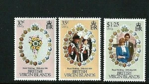 BRITISH VIRGIN Isl 1981 - ROYAL WEDDING Prince Charles & Diana (SG 463/465) MNH - Picture 1 of 1