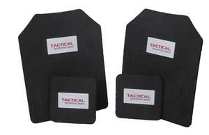 Tactical Scorpion Body Armor Plates Trauma Pads 10mm 11x14+6x6 Set For AR500 - Picture 1 of 2